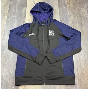 Ventures Endurance HOKA Run Mag Mile Chicago Full Zip Hoodie Mens M Black Purple
